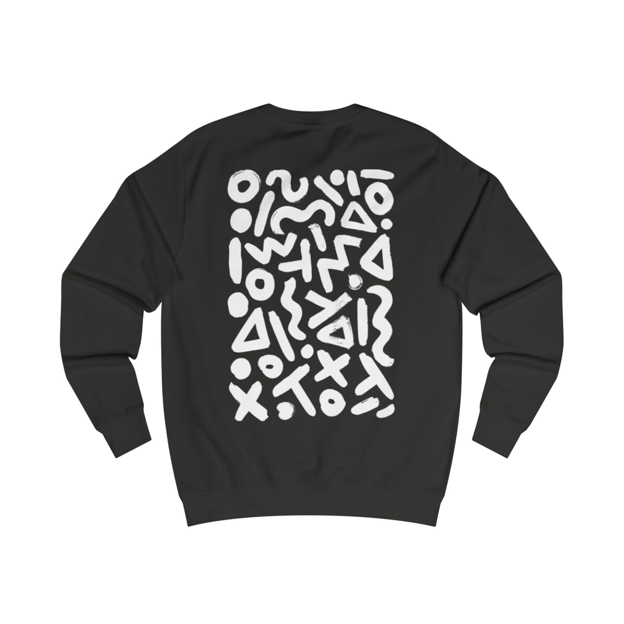 Chic Unisex Sweatshirt with 'Delusion' Text and Abstract Designs