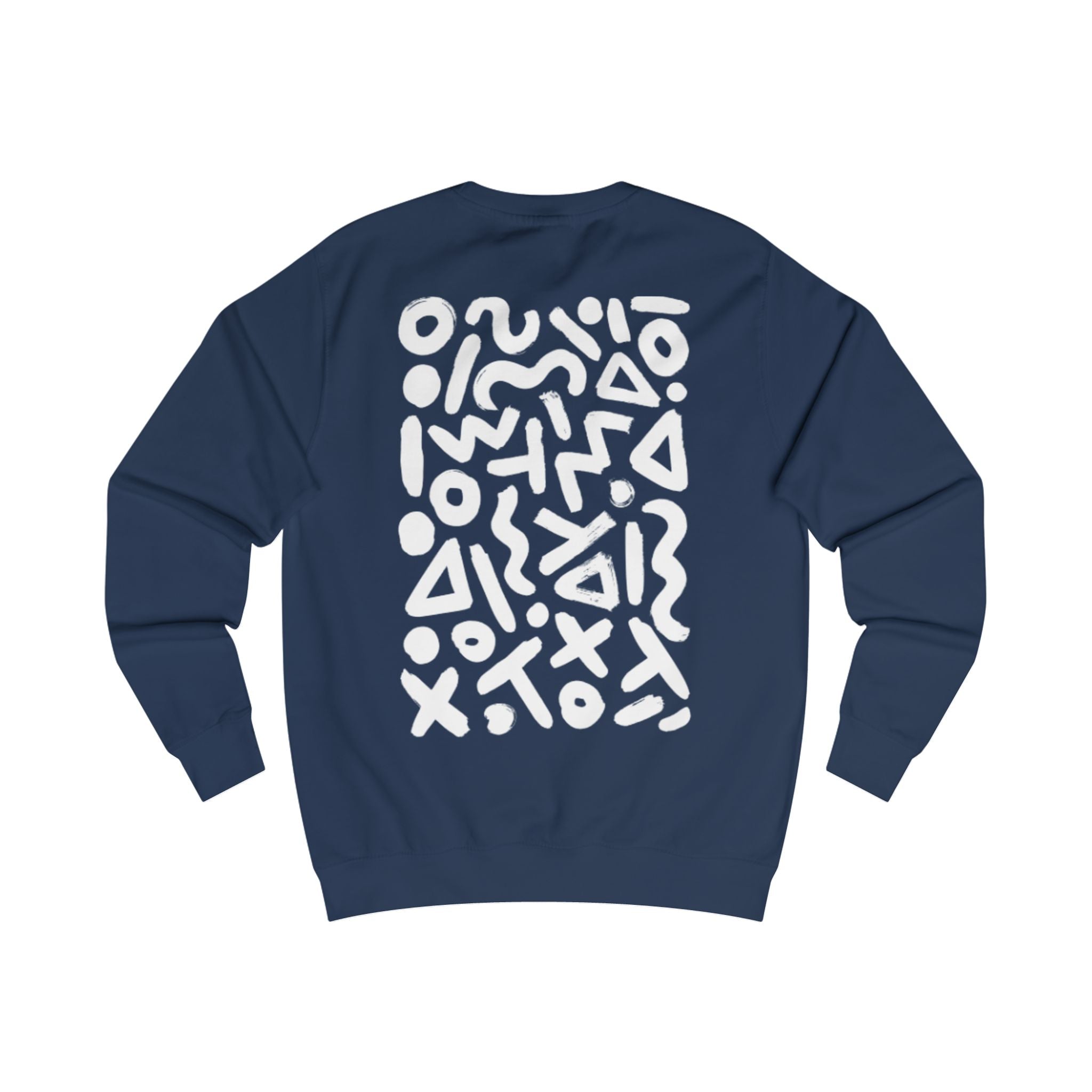 Chic Unisex Sweatshirt with 'Delusion' Text and Abstract Designs