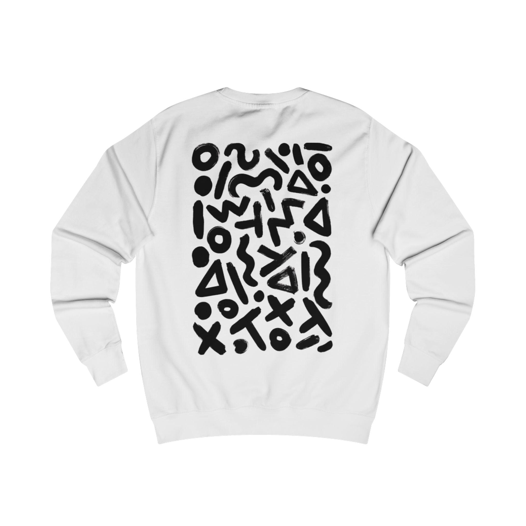 Chic Unisex Sweatshirt with 'Delusion' Text and Abstract Designs