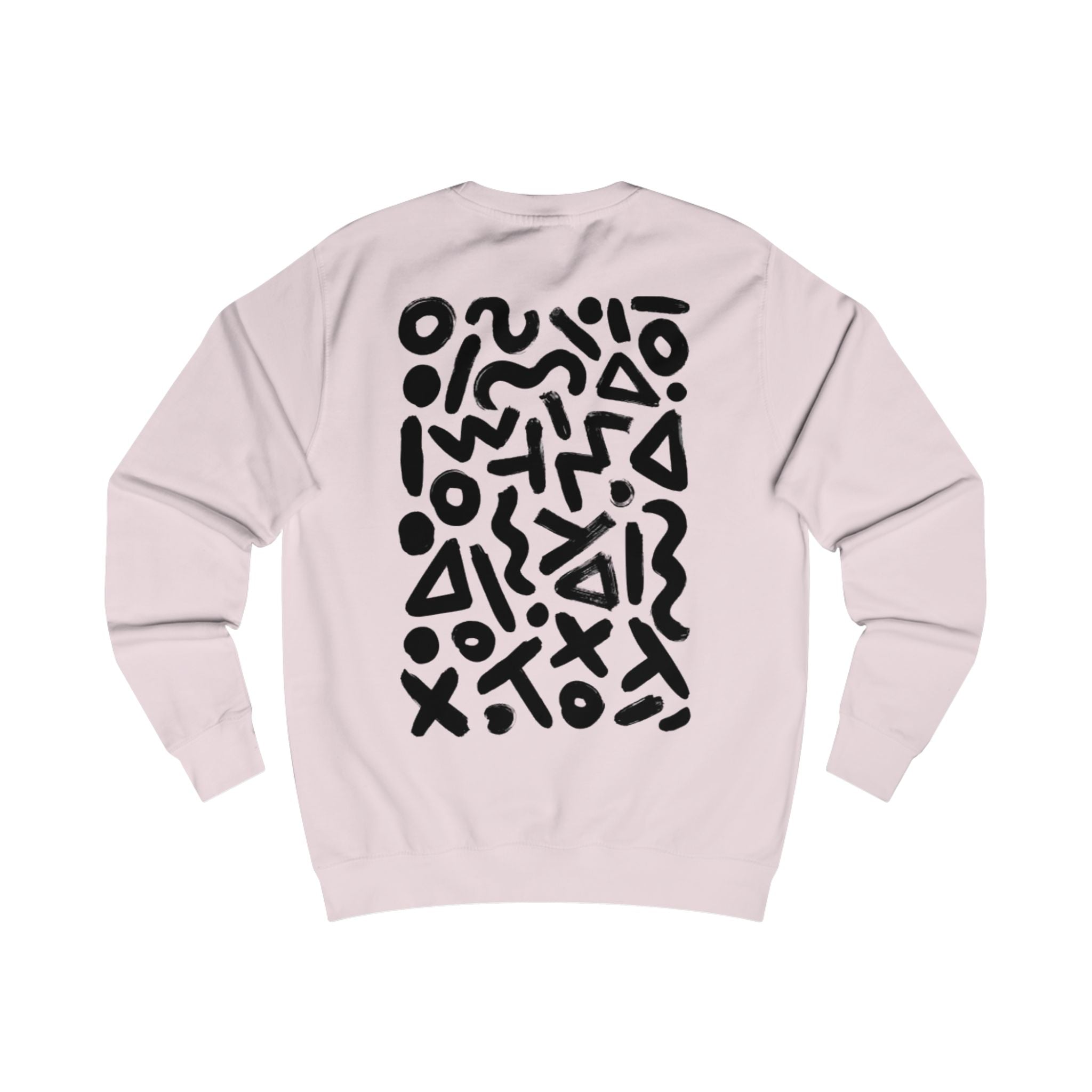 Chic Unisex Sweatshirt with 'Delusion' Text and Abstract Designs
